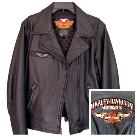 Harley-Davidson Jackets & Blazers - HARLEY DAVIDSON black leather jacket 💯% Authentic